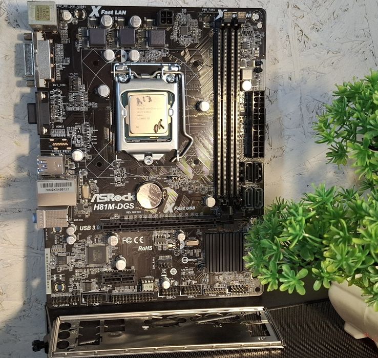 Материнская плата Asrock H81M + E3-1268lv3 4/8