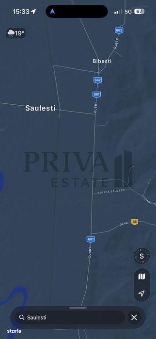 16 Ha curea de teren arabil in Saulesti/ DJ661