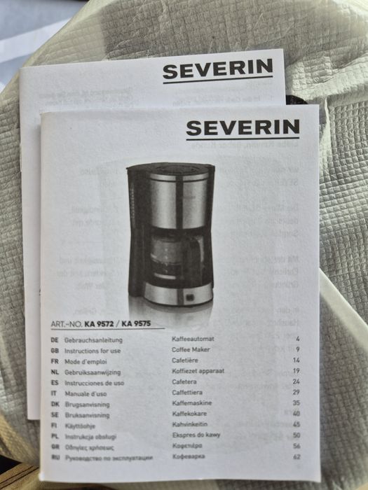 Кафемашина Severin, KA 9575, 1000 W, Бежава/бяла