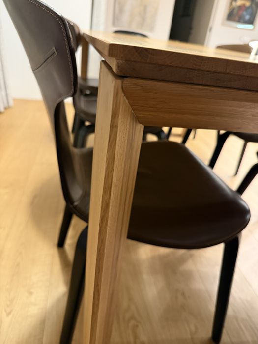 Маса разтегателна  естествен дъб 200/100 : 290/100