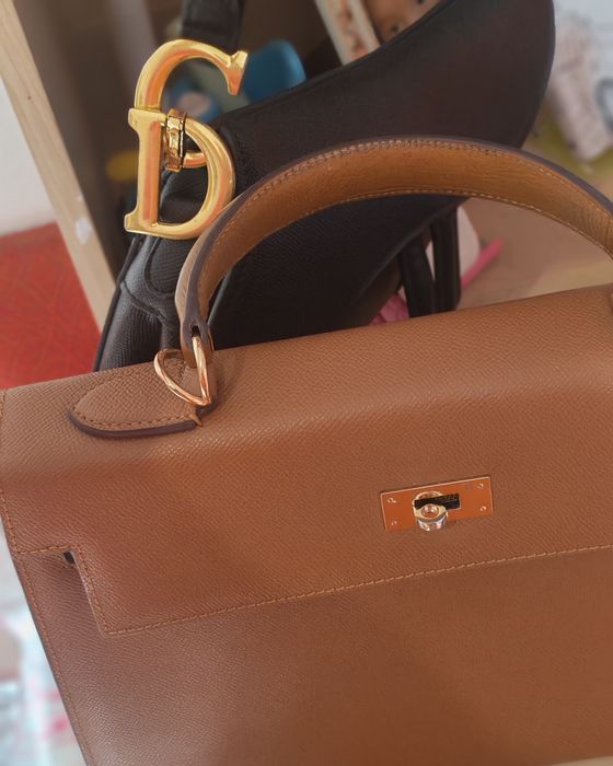 Сумочка hermes  коричневая ключ