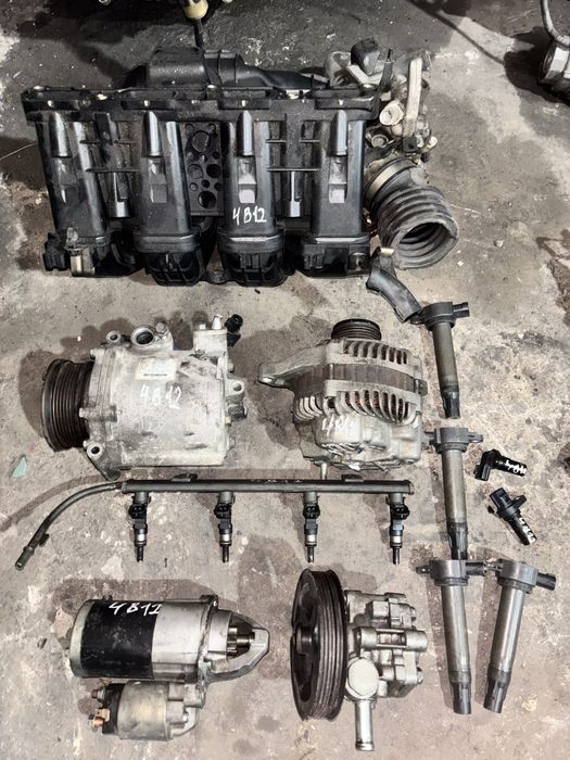 Автозапчасти на двигатель 4б12 дросель форсунки катушки насос гура