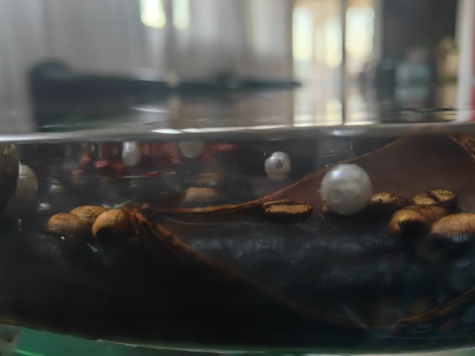 Masă de cafea din lemn și rășină epoxidică