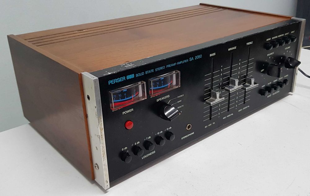 RARITATE Perser SA 2050 Amplificator Vintage Design Unic Slidere Italy