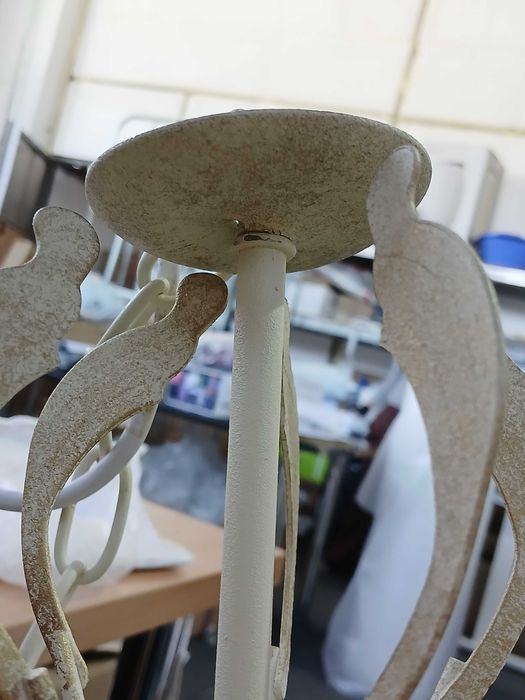 Candelabru VITALUCE VE3807-0/5, 5 becuri, alb cu auriu