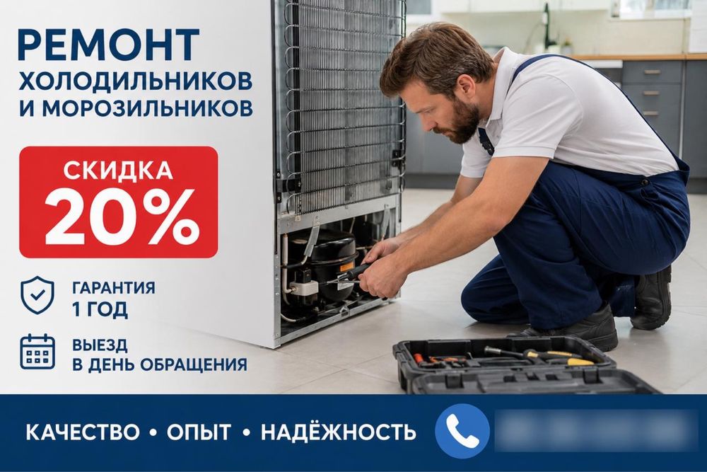 Ремонт холодильников и морозильников опытный мастер