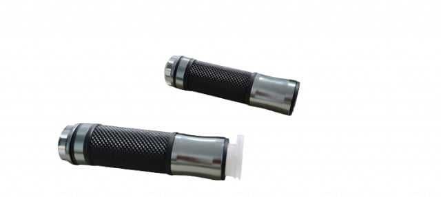 Mansoane Scuter Manere Moto Cauciuc Metal Gri NOI