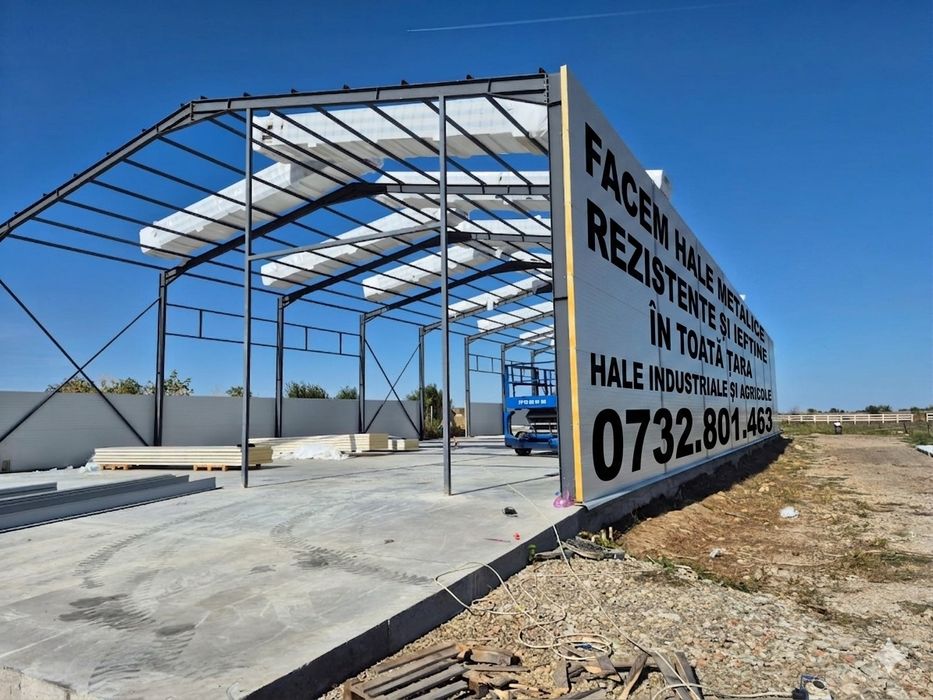 Vand hale metalice hala ,structura metalica diferite mărimi  cu panou sandwich  sau fara