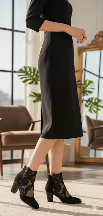 Ботильоны с узором.Новые