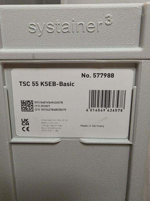 Акумулаторен потъващ циркуляр FESTOOL TSC 55 KSEB-Basic-FS