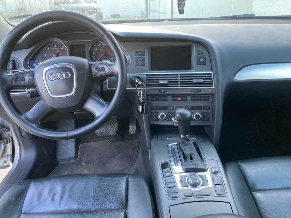 Черен кожен салон ауди а6 4ф комби audi a6 4f