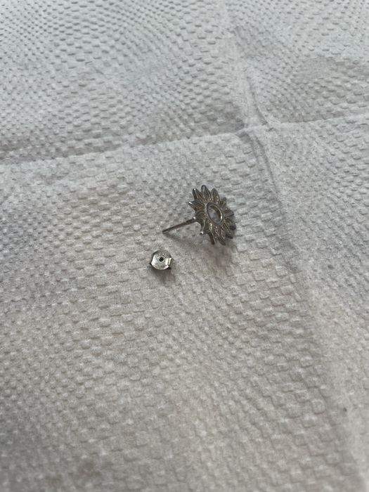 Сребърни обеци  слънце