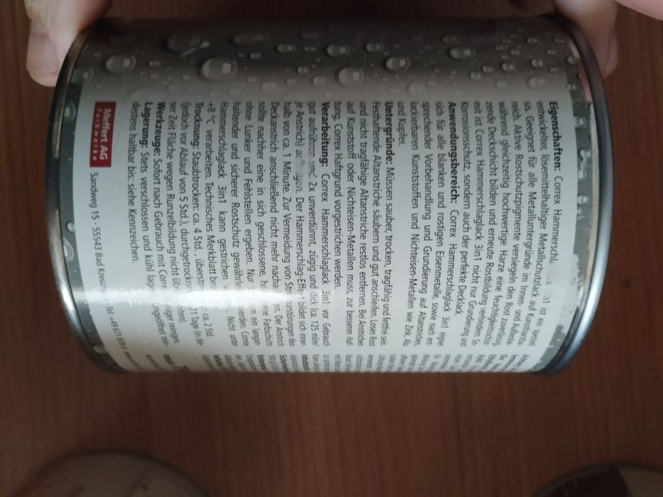 Vopsea metal specială Correx 3 în 1 - Efect Lovitură de Ciocan, Cupru,