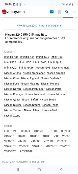 Свечи зажигания Nissan (ниссан) Infiniti toyota lexus 22401-5M015