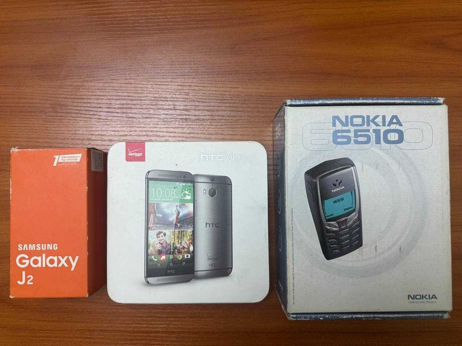 Коробки от сотовый телефон (без телефона) НТС M8 Nokia 6510 Samsung J2
