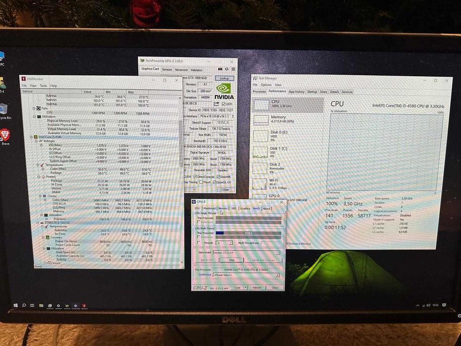 PC Gaming i5 4590 16GB SSD 240 GB 500GB HDD GTX 1060 6GB