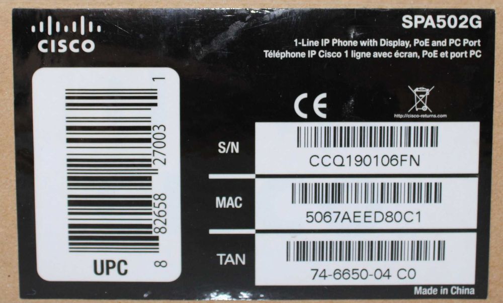 IP Телефон Cisco SPA502G