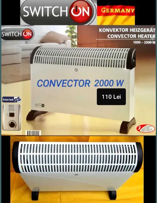 Convector 2000 W SWITCHON Germania Termostat 3 Trepte putere NOU