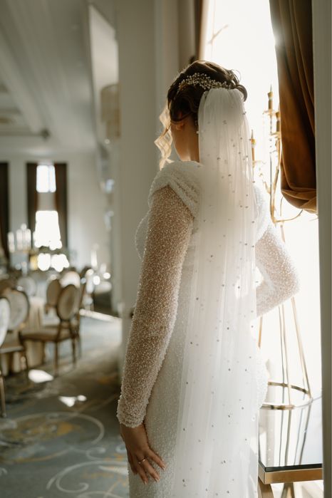 Rochie de mireasa+voal