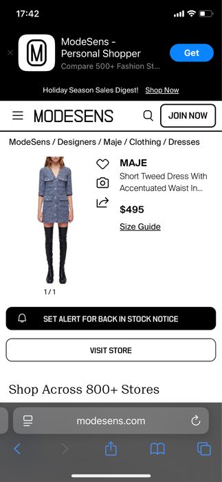 Maje страхотна къса рокля