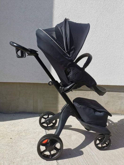 Stokke® Xplory® X + бебешки кош ,  Rich Black с гаранция до 03.2027 година