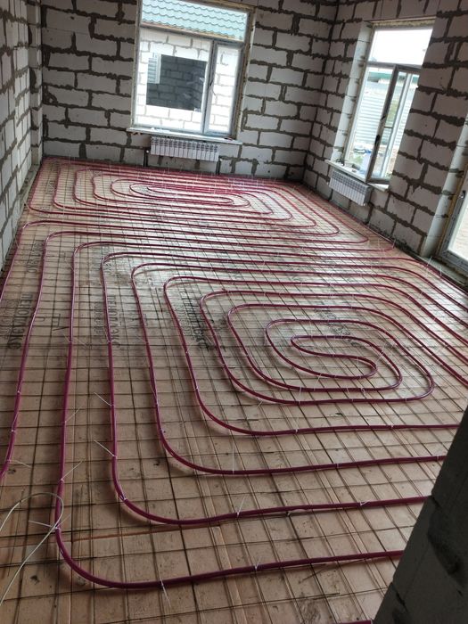 Монтаж водяных теплых полов.