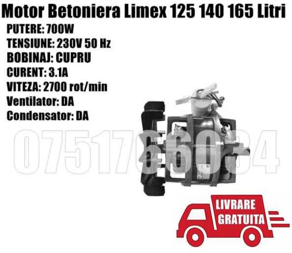 Motor Betoniera 165 190 Litri 850w BOBINAJ CUPRU + TRANSPORT GRATUIT