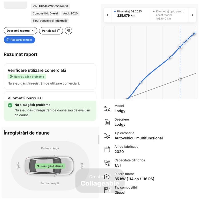 Dacia Lodgy 1.5 Diesel / 11.2020 / 7 Locuri / INMATRICULATA / Euro 6