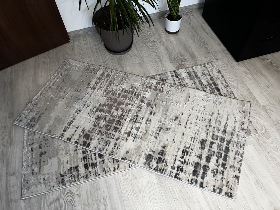 Set de covoare moderne – 2 bucăți, tonuri neutre