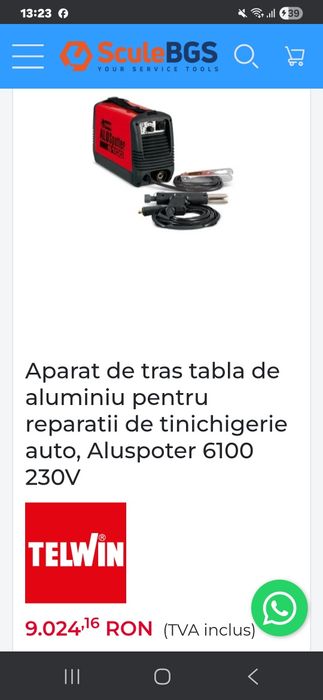 Spoter aluminiu telwin