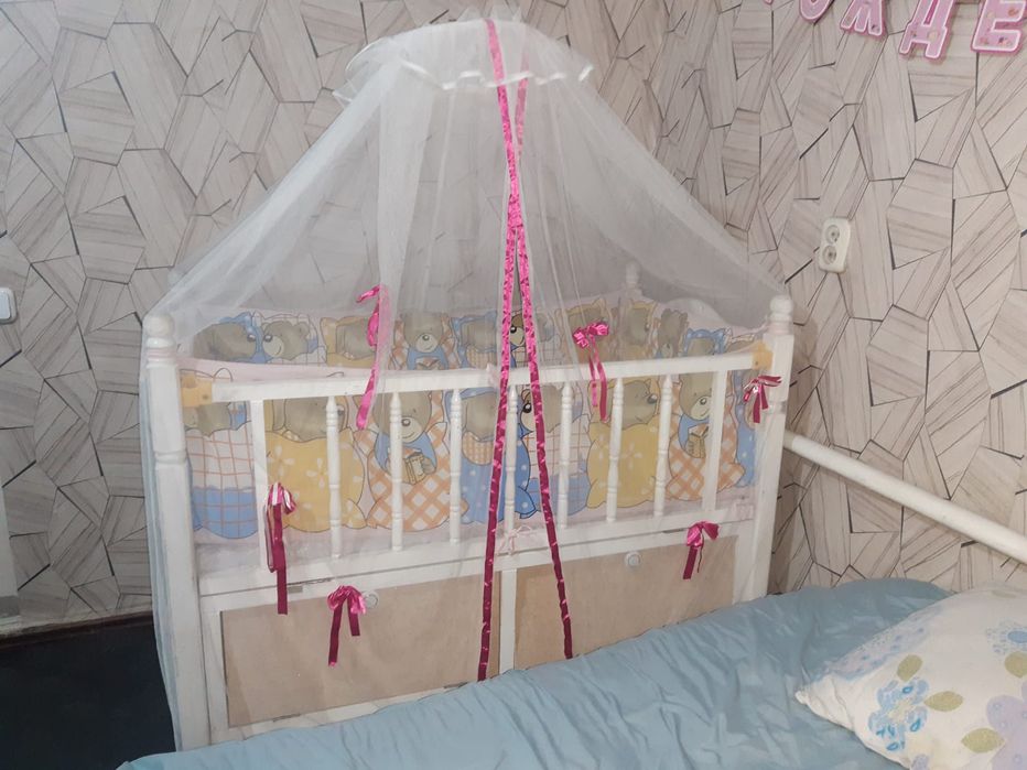 Детская кроватка+люлька