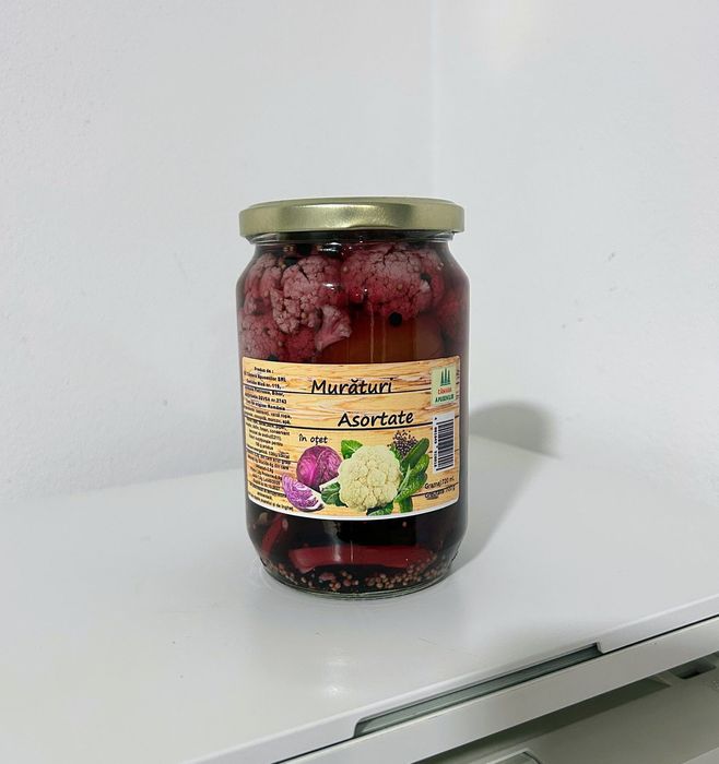 Murături: Gogoșari, Castraveți, Ardei iute, Murături asortate Roz