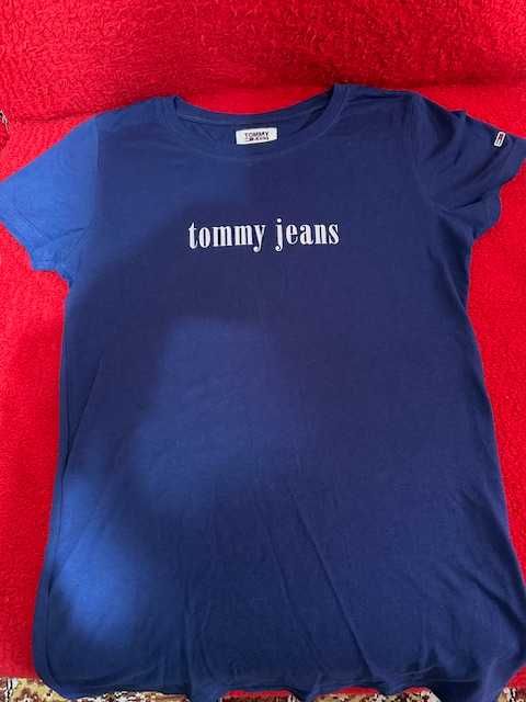 Tricou albastru Tommy Hilfiger Jeans