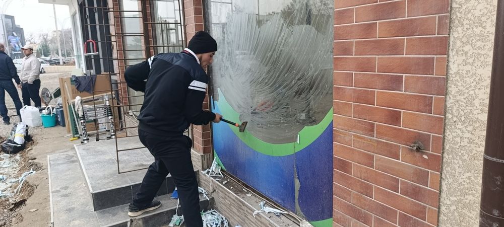 Фасад мойка, окно Fasad moyka, oyna yuvish