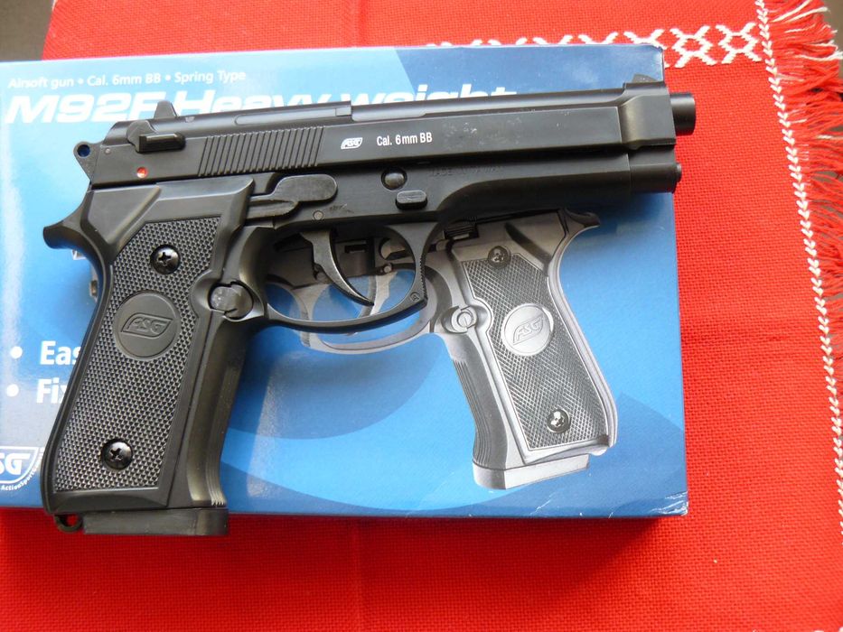 Pistol Airsoft BERETTA M92F HW Metal Slide ASG Mecanism Spring/Arc,Nou