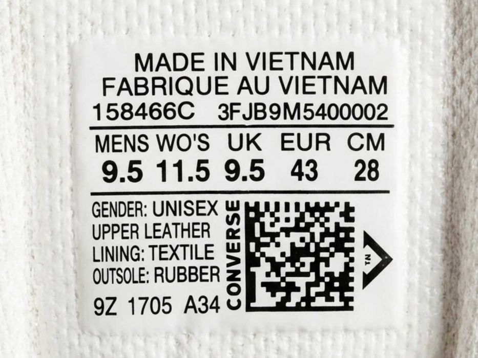 Converse One Star кожени кецове - червени, размер 43, с кутия