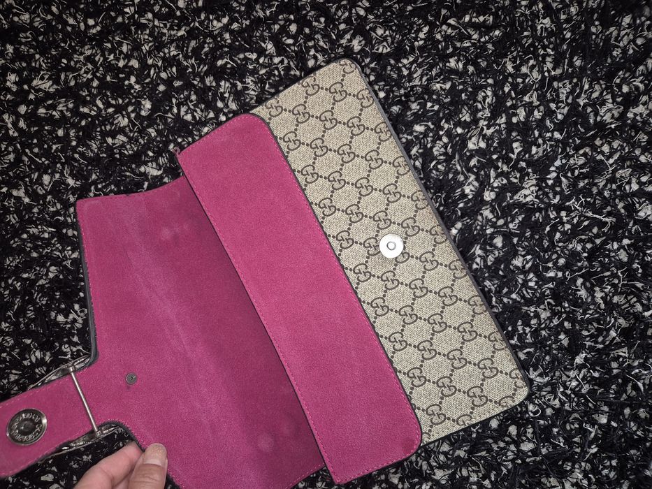 Гучи G.ucci Чанта ЕКРЮ И РОЗОВО