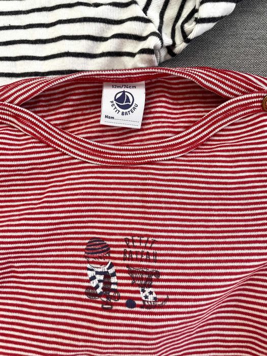 Petit bateau, 6 блузи с дълъг ръкав, размери 60 см и 74 см,