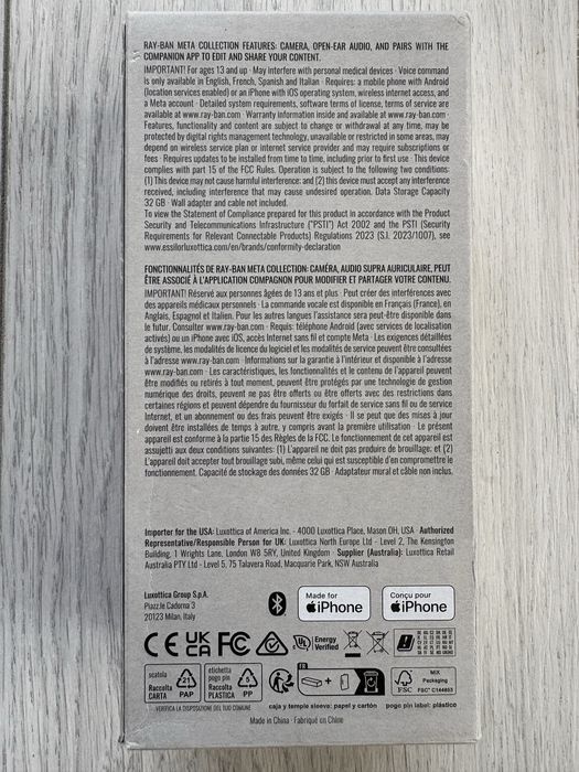 Смарт очила Ray-Ban Meta Wayfarer Gen2