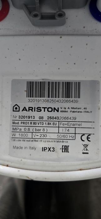 Boiler Ferroli mixt 80l ( incalzire curent sau apa centrala termica)
