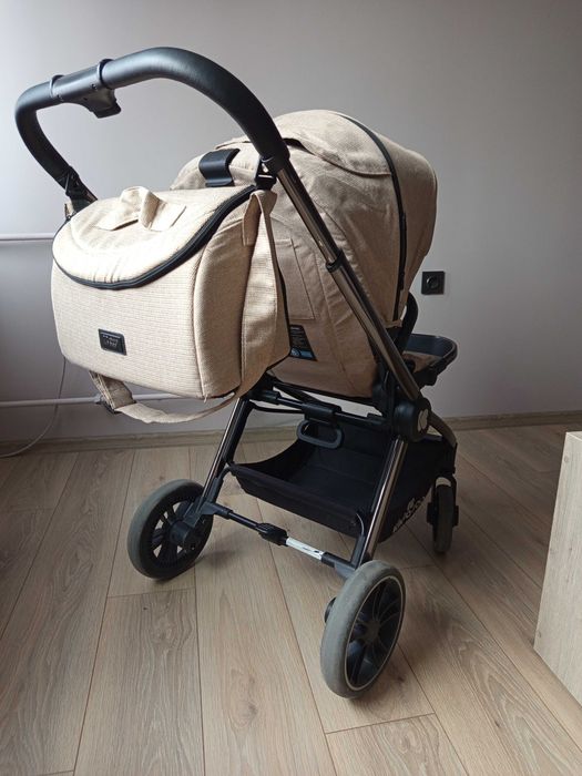 Комбинирана детска количка 3 в 1 KikkaBoo - Vicenza,Premium Beige