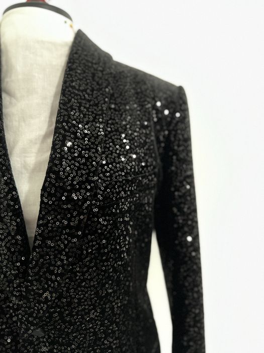 Sacou ZARA cu Paiete Negre – Stare Impecabilă (Elegant / Party)
