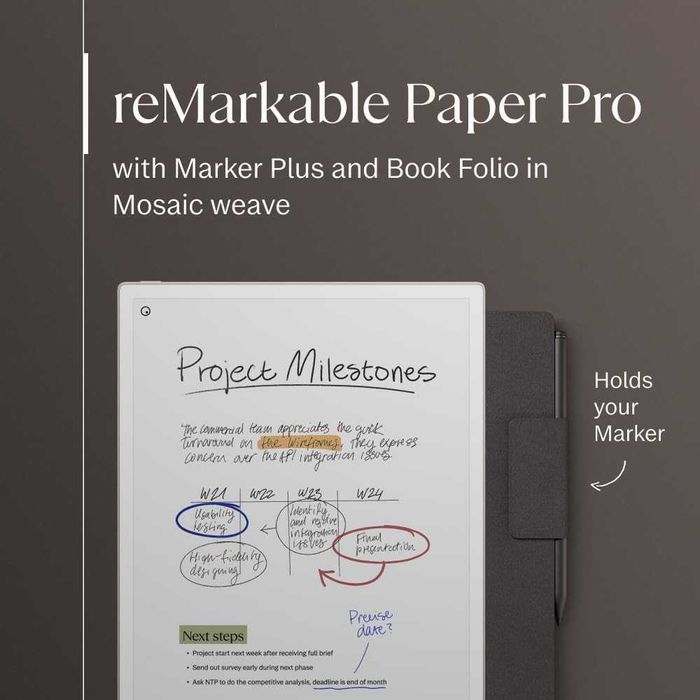 Электронный блокнот reMarkable Paper Pro Marker Plus Чехол Mosaic Wave