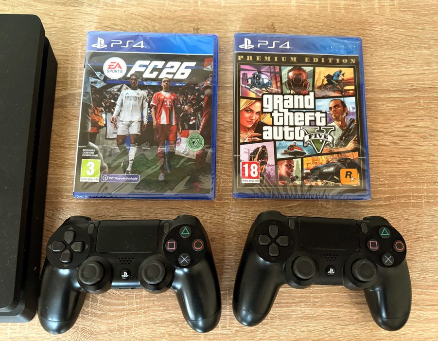 [ PS4 + FC26 + GTA 5 > 1000GB PlayStation 4 Slim с 2 джойстика