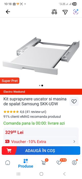 Kit suprapunere masina de spalat si uscător Samsung