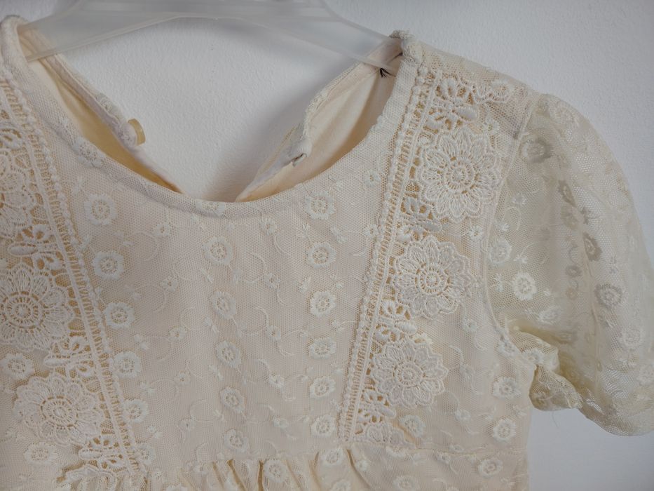 Bluza dantelă, elegantă fete 5-6 ani