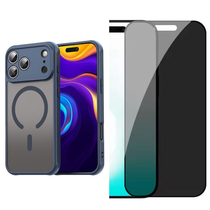 Iphone 17 AIR PRO MAX Husa Magnetica Full + Folie Sticla Safe Fit