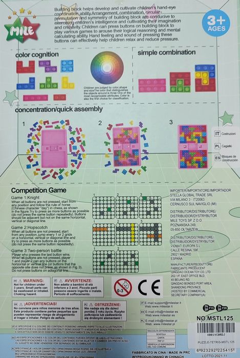 Joc/Jucărie Building Games / Tetris Pop it