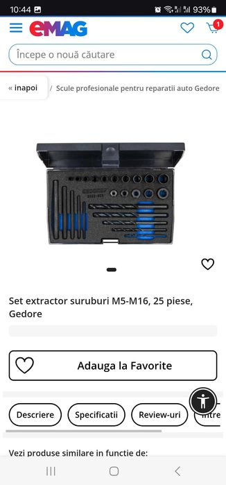 Set extractoare de știfturi GEDORE 6755550