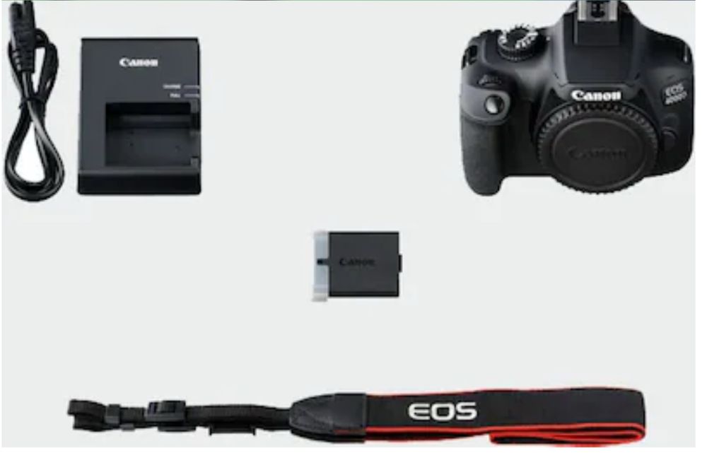 Camera D-SLR, Canon, EOS 4000D, 18 - 55 mm, 18 MP, Wi-Fi, Negru